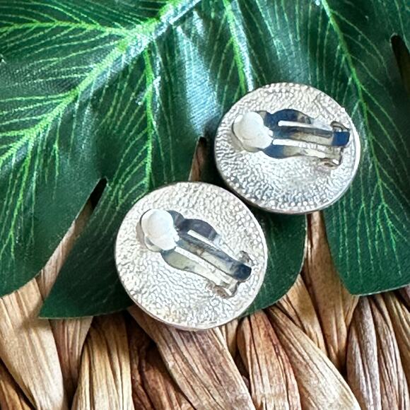 BOGO FREE VTG CLIP ON ENABLE ORANGE EARNINGS 1980’s - Picture 4 of 4